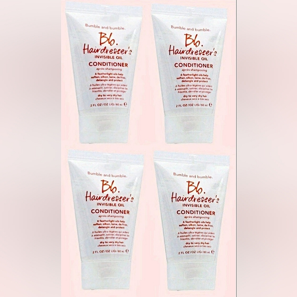 BUMBLE AND BUMBLE HAIRDRESSERS INVISIBLE OIL CONDITIONER MINI TRAVEL 2 OZ X 4